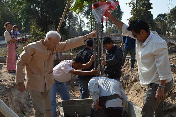 First stone laying in 2014